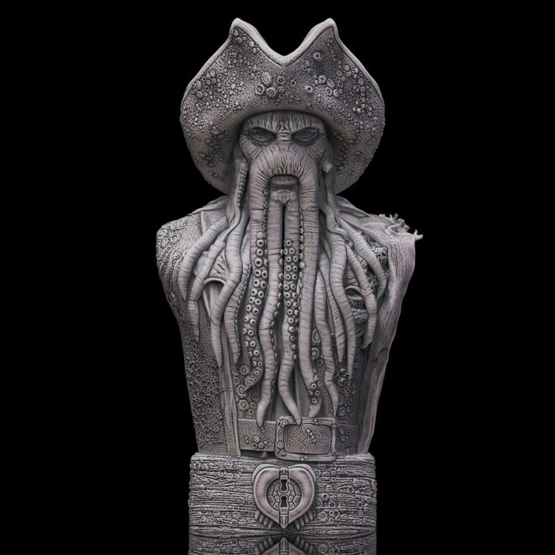 Detaylı Karayip Korsanları Davy Jones Büstü