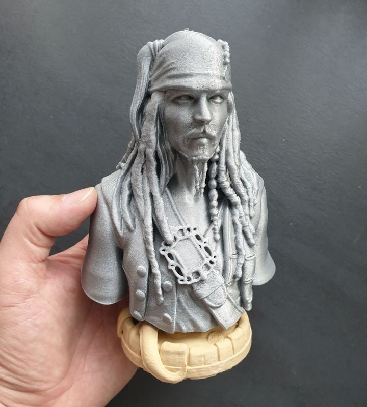 Karayip Korsanları Kaptan Jack Sparrow Büstü 13 cm