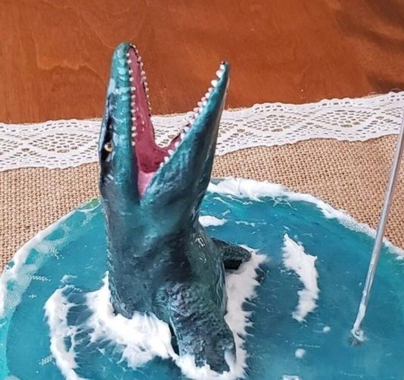 Renkli Mosasaurus Dekoru