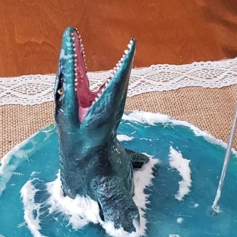 Renkli Mosasaurus Dekoru