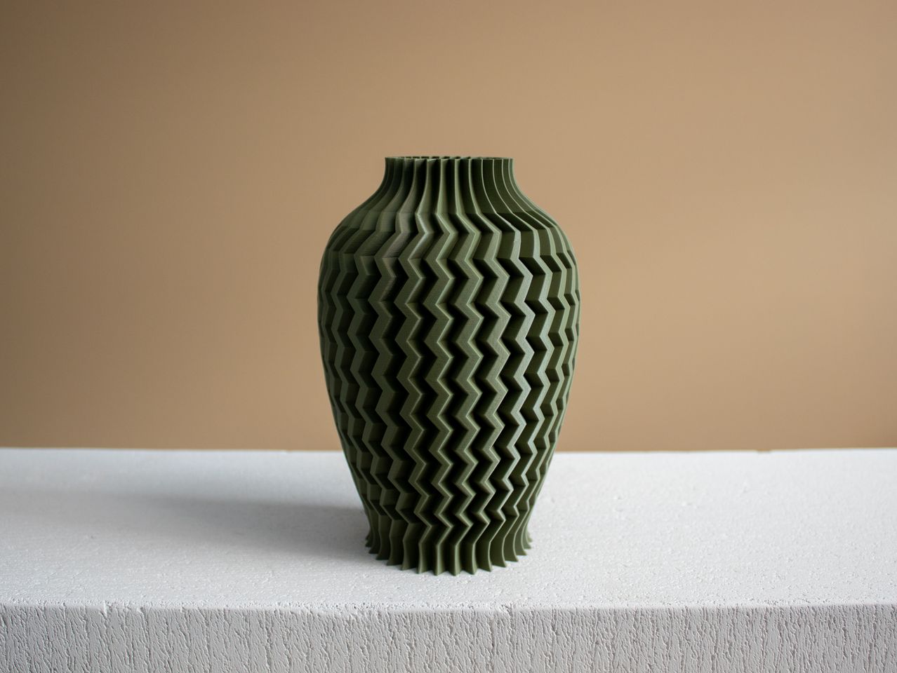Zigzag Strukturierte Vase 14 cm