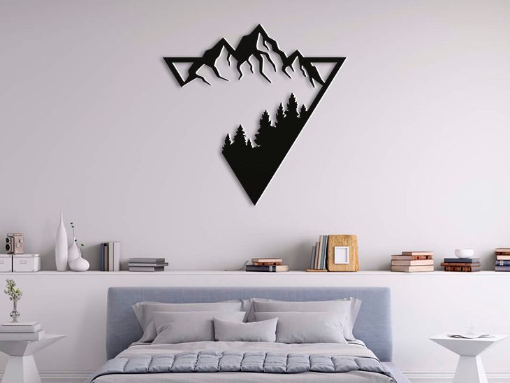 Décoration Murale Composée de Montagnes 30 cm