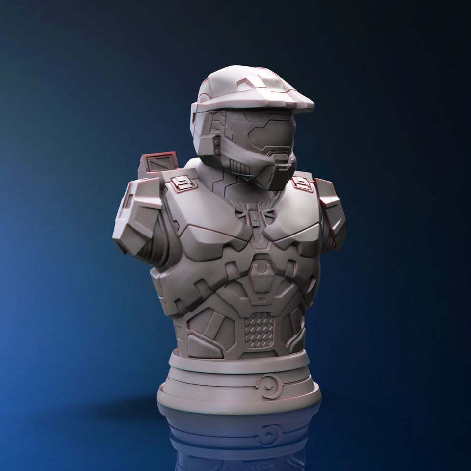 Galaksi Savunucusu Master Chief Büstü 15 cm