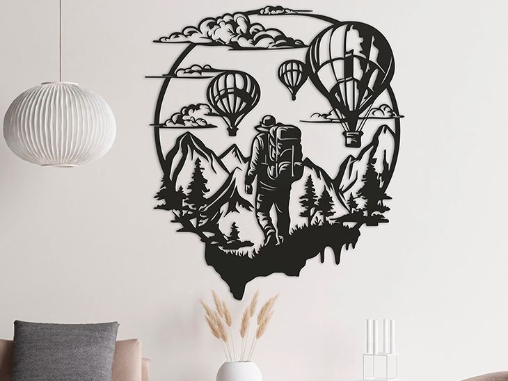 Espíritu Aventurero Globos y Decoración de Pared Viajera 30 cm