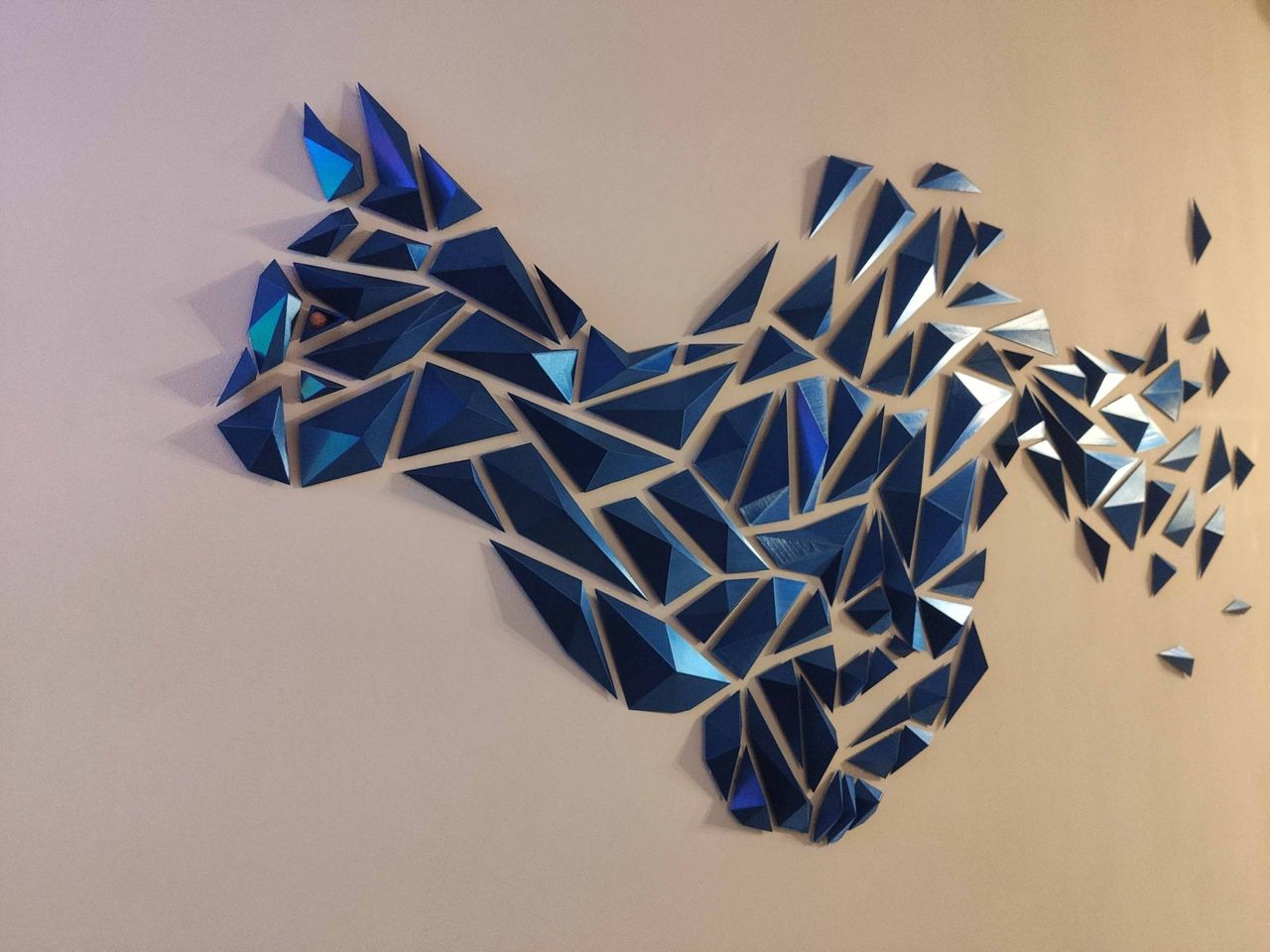 Decoración de Pared de Gato Geométrico 50 cm