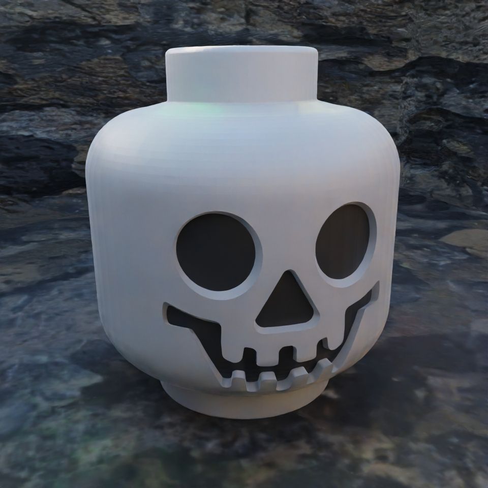 Lego Skeleton Skull Vase 11 cm