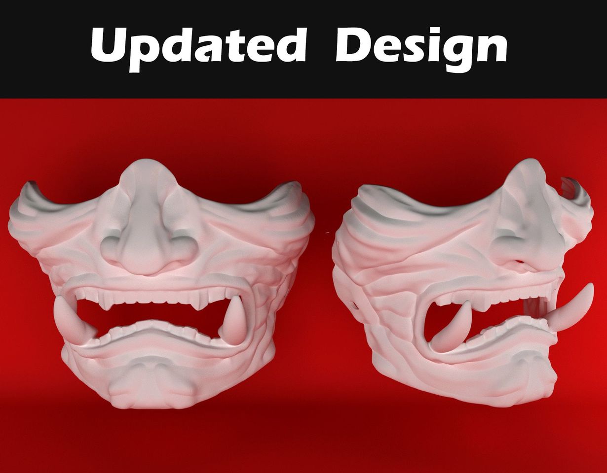 Tragbare und Tragfähige Samurai-Maske 17 cm