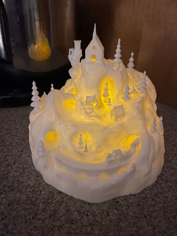Illuminated Christmas Village Decor 26 cm