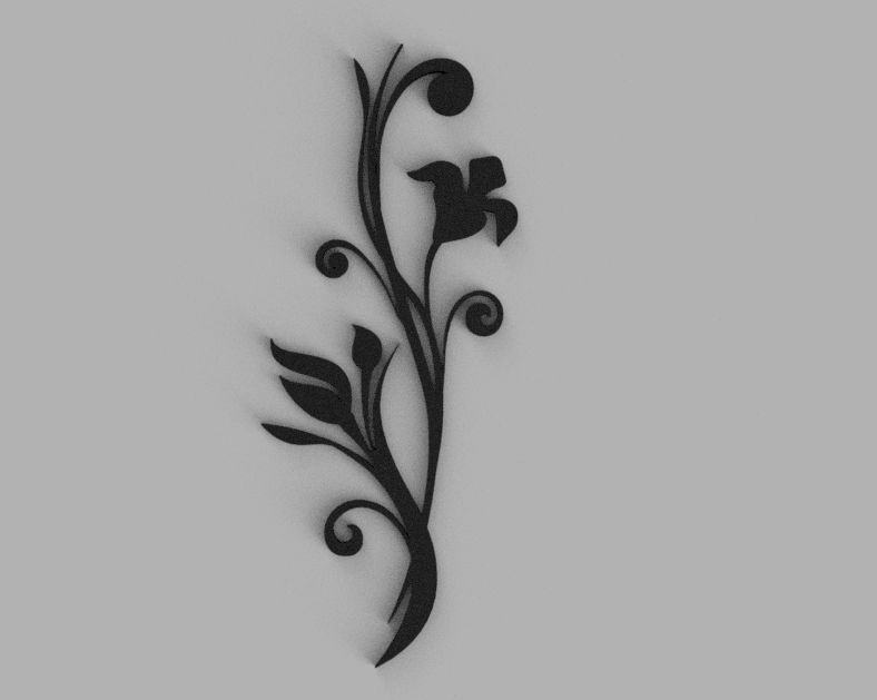 Branches and Flowers Wall Decor 10 cm