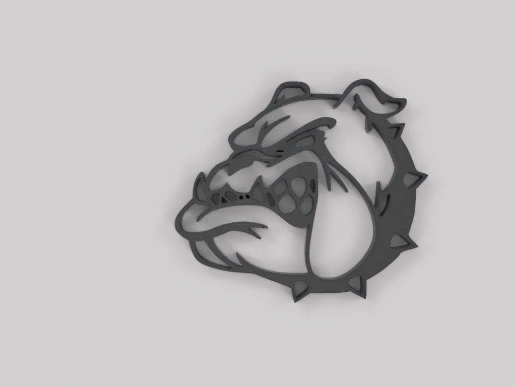 Angry Bulldog Wall Decor 10 cm