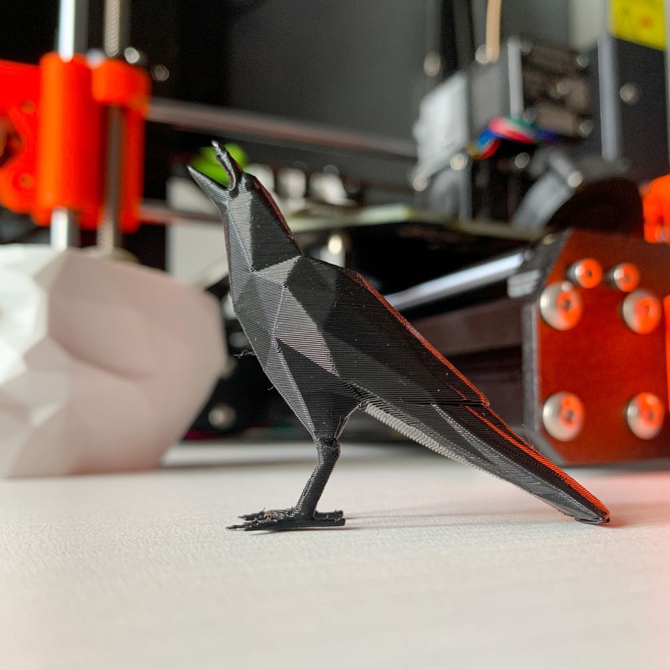 Poli Desenli Karga Dekoru 17 cm