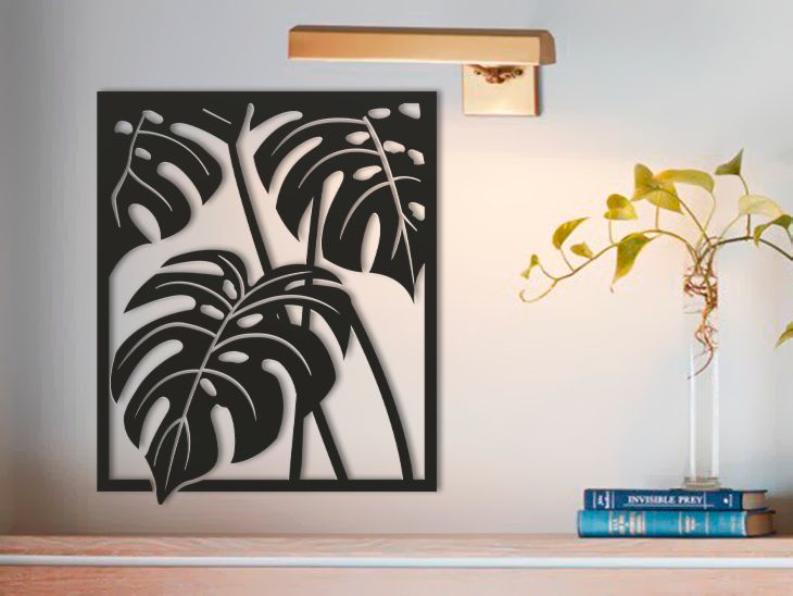 Décoration Murale à Motif Feuille 30 cm