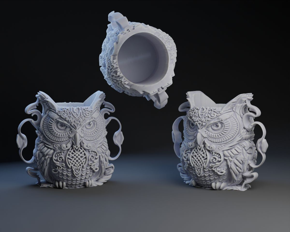 Owl-Shaped Flower or Succulent Pot 8 cm