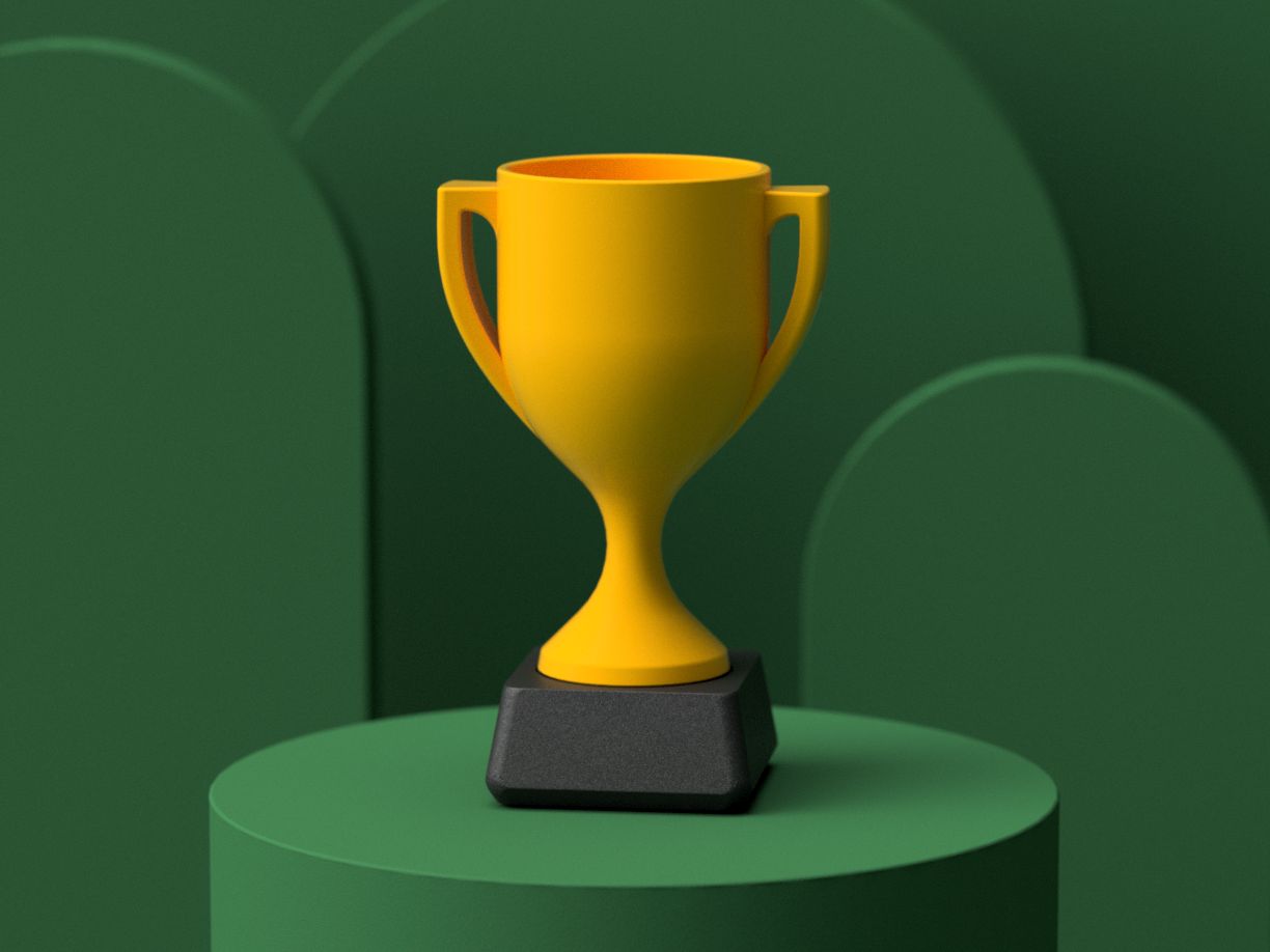 Glatter Musterloser Preis-Pokal 15 cm