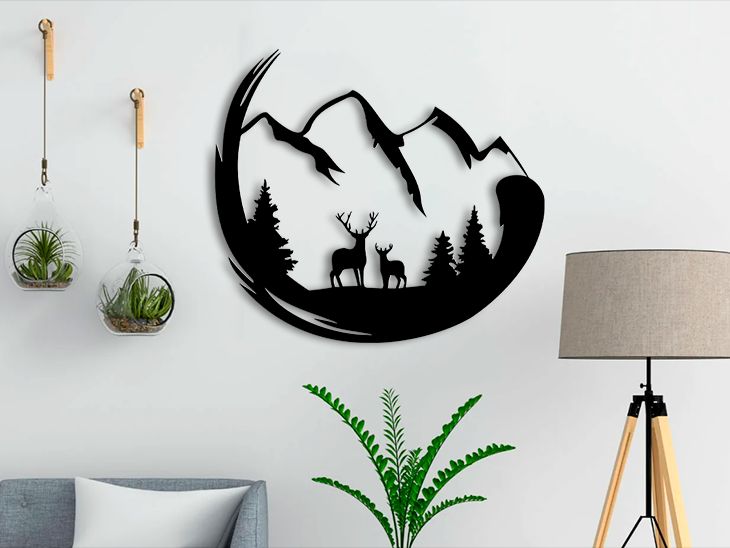 Decoración de Pared Cierva y Cría 36 cm
