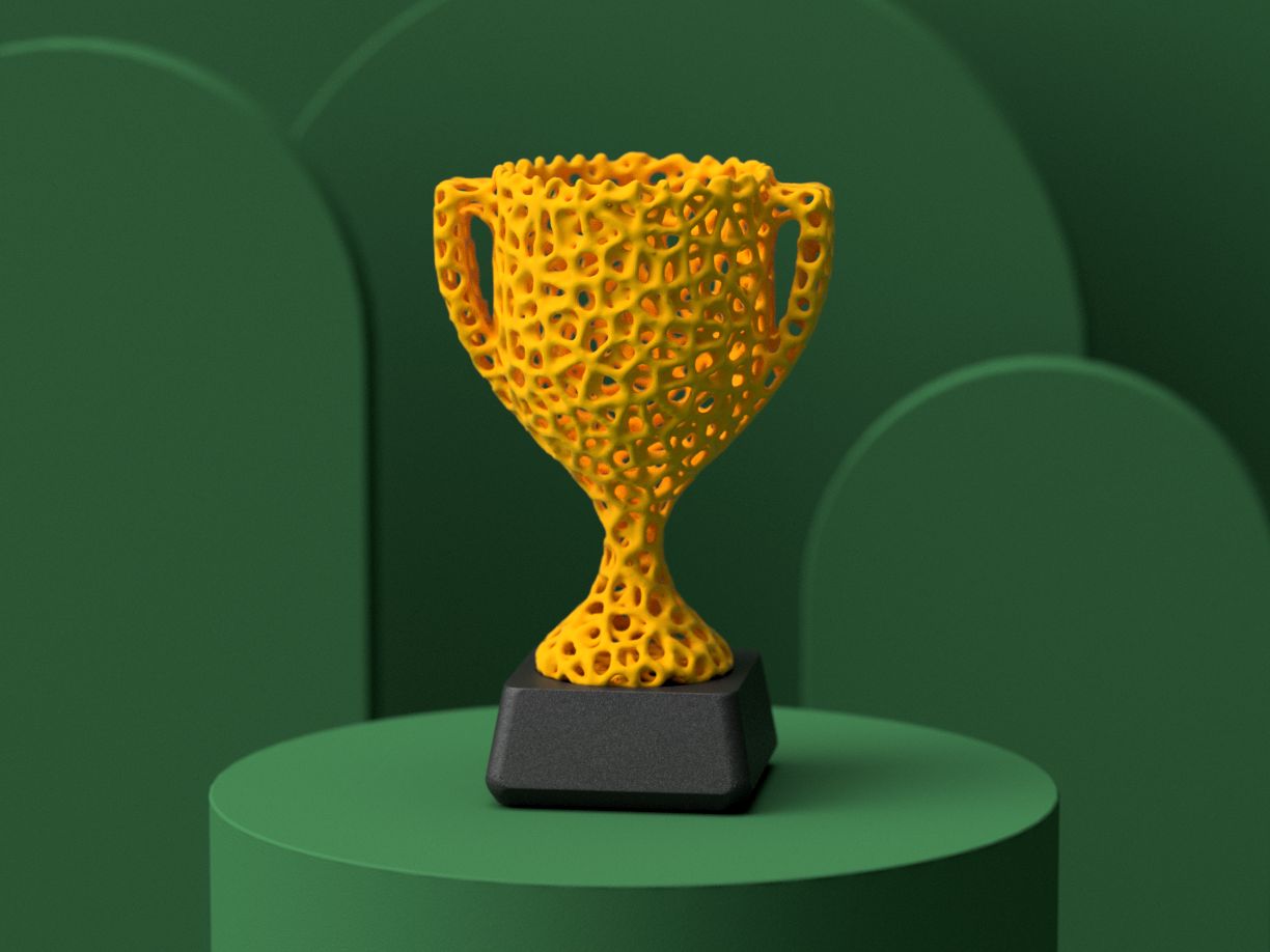 Voronoi-förmiger Pokal 15 cm
