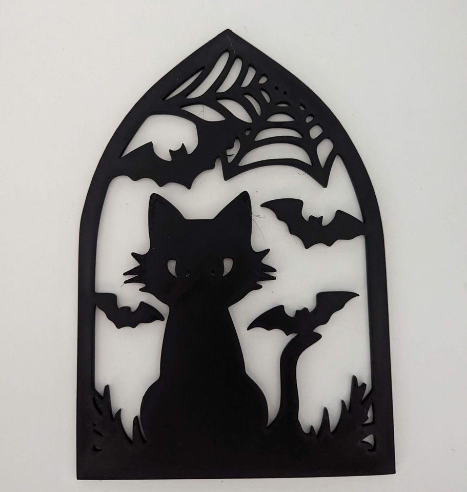 زينة جدارية قط Halloween لعيد الهالوين 10 سم