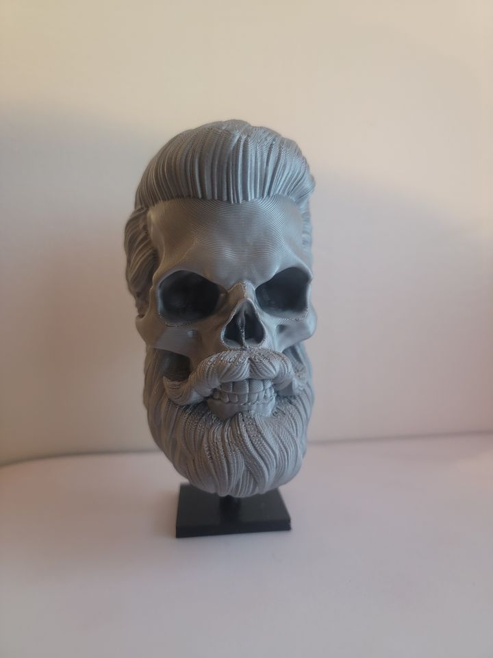 Decoración de Calavera con Estilo de Cabello 15 cm