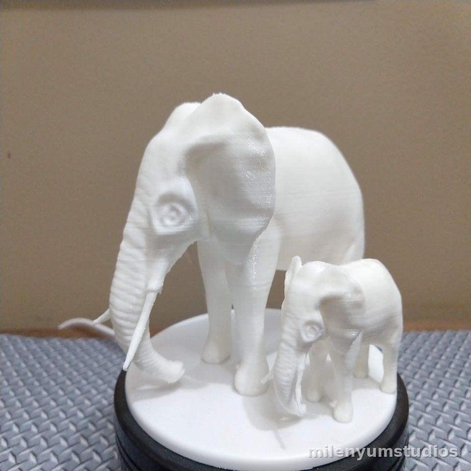 Doppelter Elefantendekor 15 cm