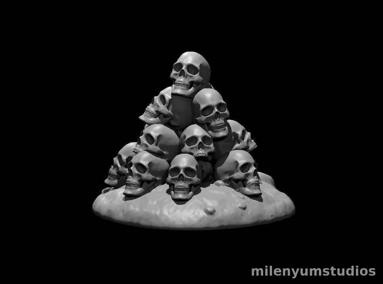Menschen-Schädelhaufen Dekor 12 cm