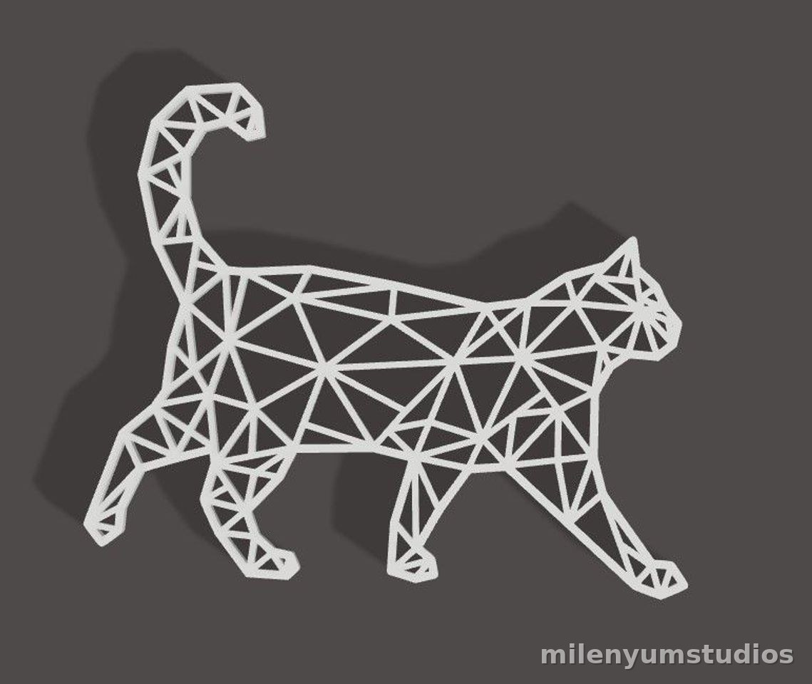 Decoración de Pared Gato Caminando 30 cm