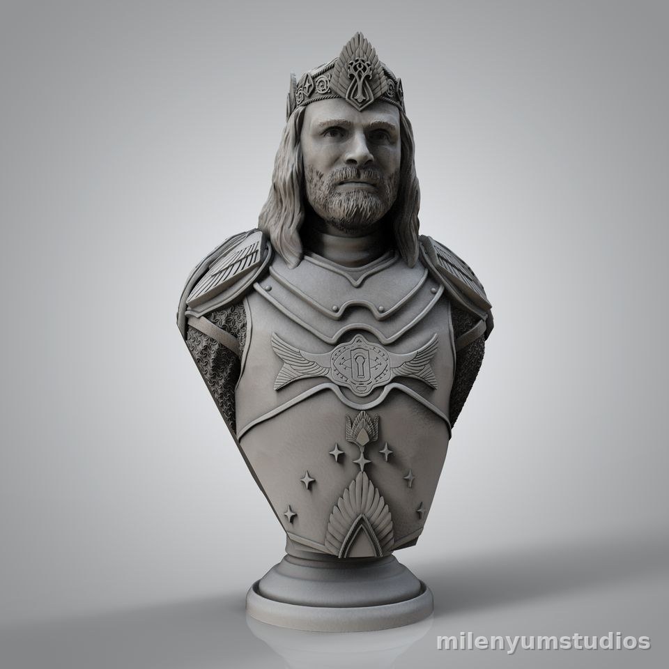 Orta Dünya Destanı Kral Aragorn Büstü 15 cm