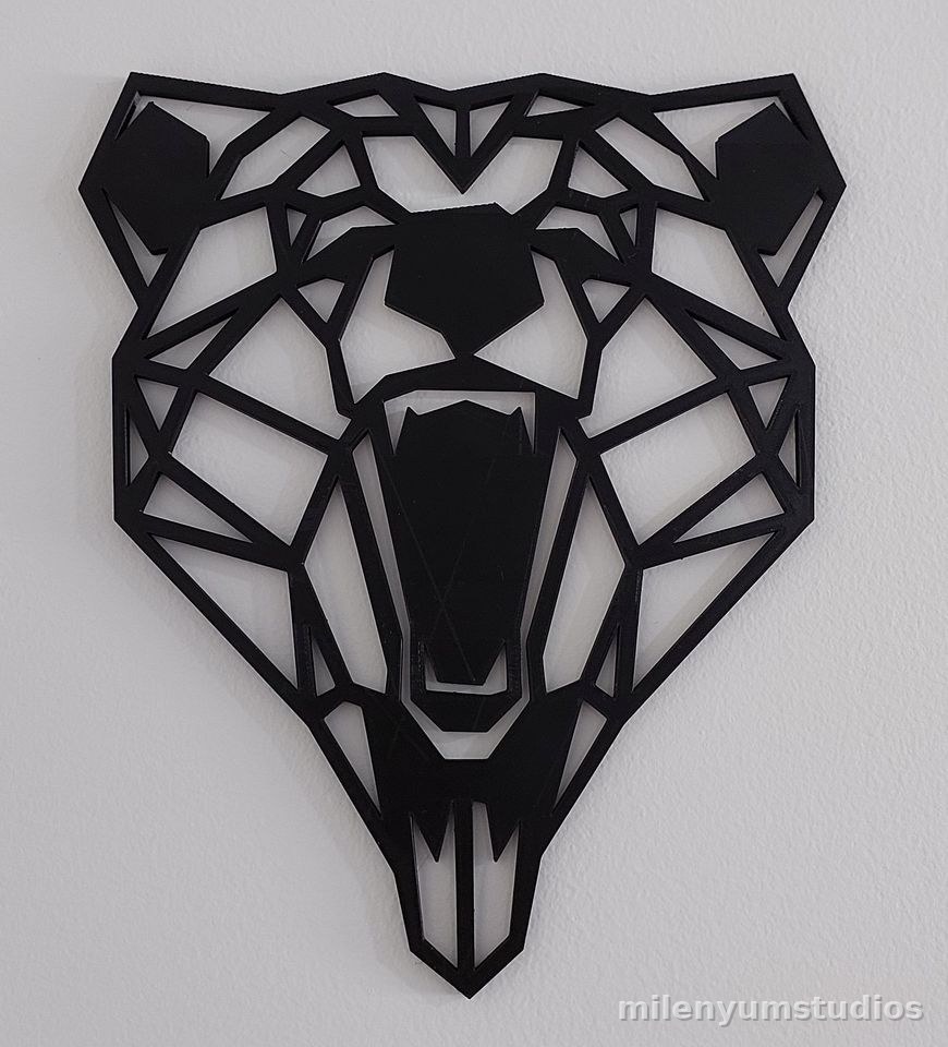 Decorative Bear Head Wall Decor 10 cm