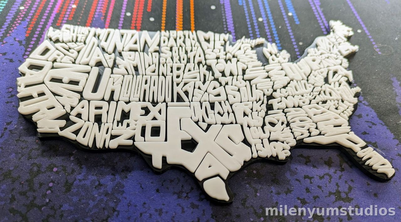 USA Geologische Regionen Wanddekoration 25 cm