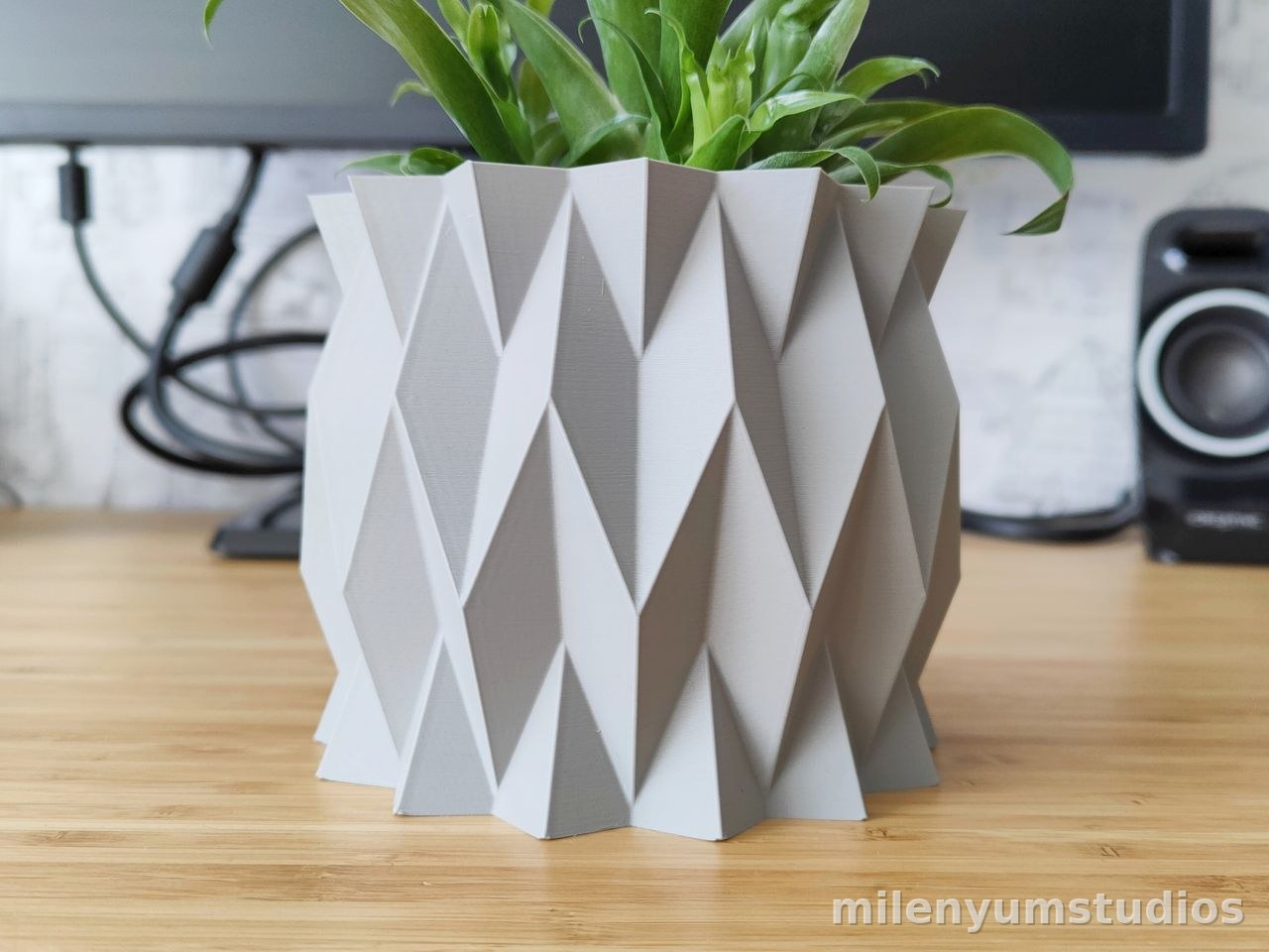 Maceta con Diseño Geométrico 15 cm